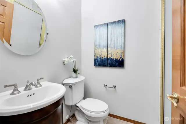 Main floor bathroom with shower