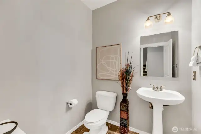 Powder room in the main level