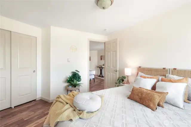 Great closet space in your bedroom.