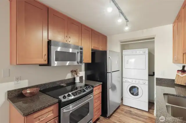 The galley kitchen makes cooking a breeze!
