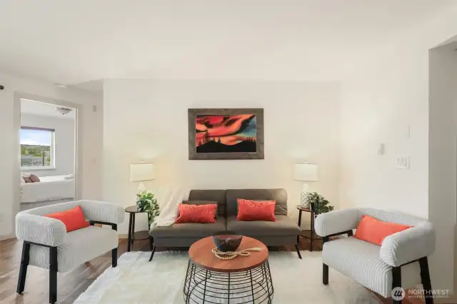 Your living room has seating for everyone.