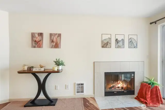 Your very own wood burning fireplace. S'mores?