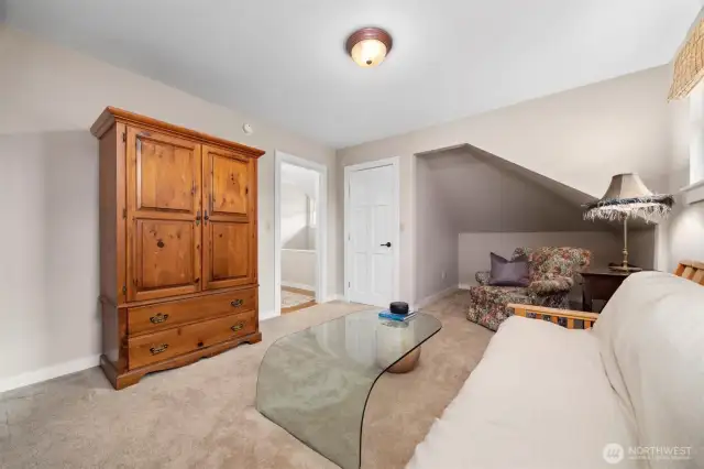 The third bedroom is used as a sitting room and looks to the south.