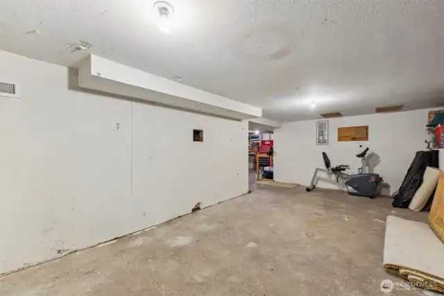 The basement is spacious and kind of an "empty pallet" to do whatever one wishes.