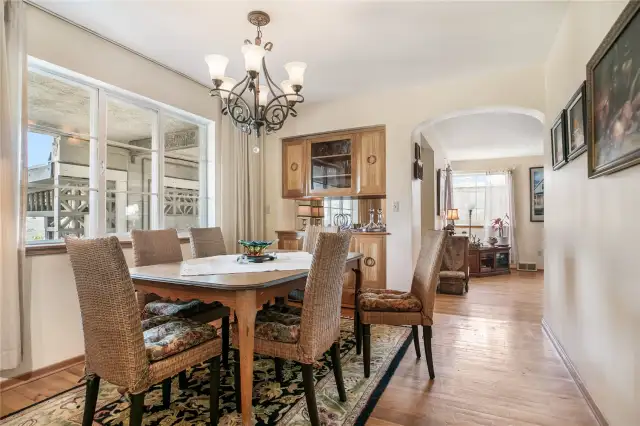 Dining Room with View into Living Room