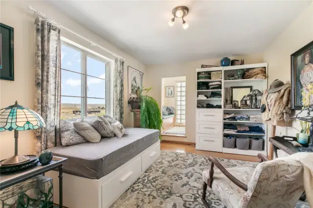 Upper Level Bedroom with Views and Walkout to Roof-top Deck