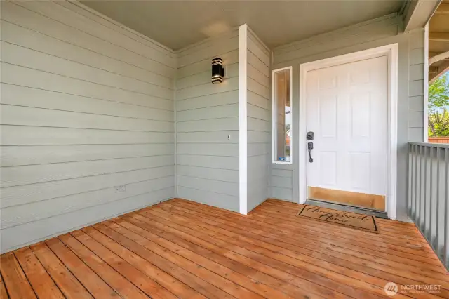 Oversized covered front porch