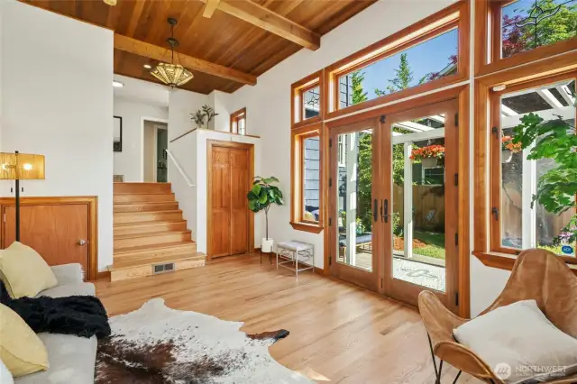The tongue-in-groove ceilings complete this beautiful picture!