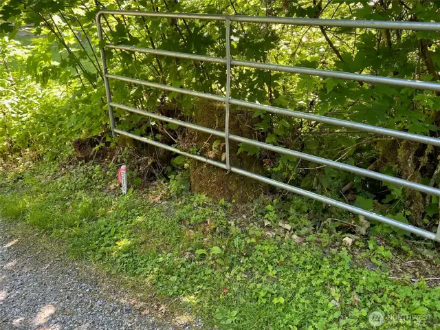 This marker is on the West property line