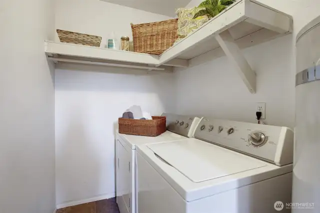 Large laundry room with extra storage