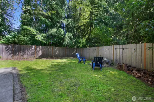 Large backyard provides a blank slate for your vision.