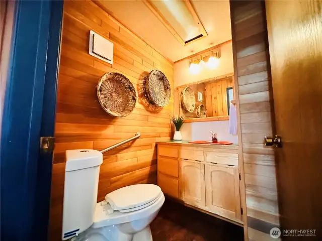 Half bath know as the Christmas year round room.