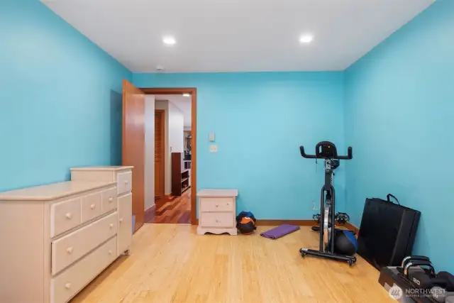 The 2nd bedroom is also toward the rear of the home and looks out to the back yard.