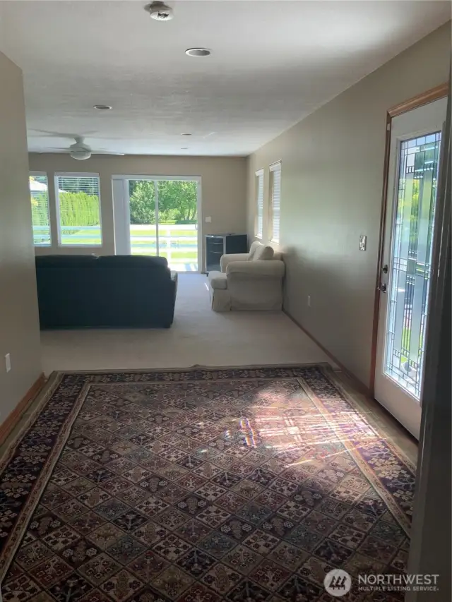 Moving into family room from living room