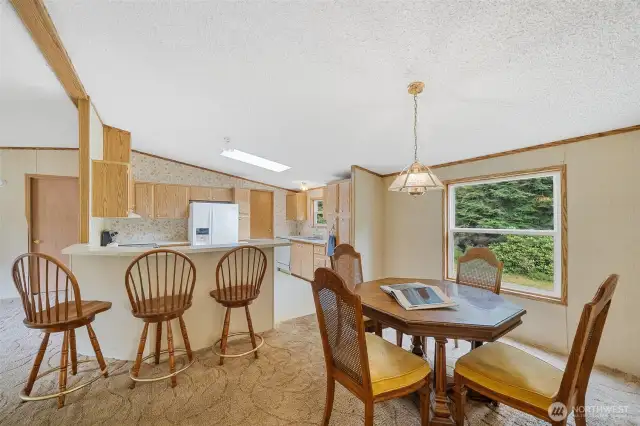 Light and bright view to the heart of the home the kitchen