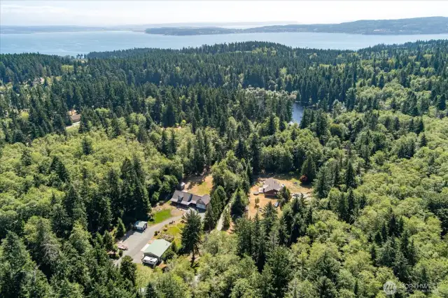 Secondary lake front home to Silver Lake with community access and Strawberry Point in the distance