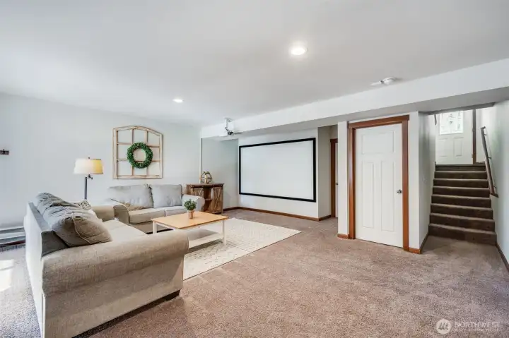 Lower level family/media room