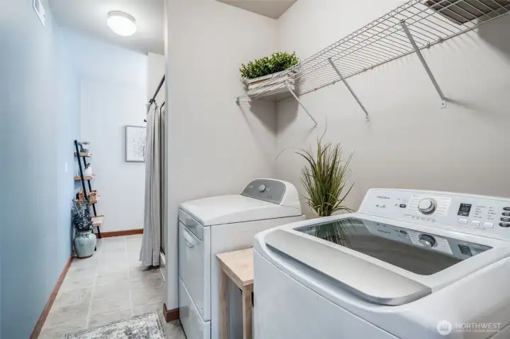 Lower level half bath/laundry
