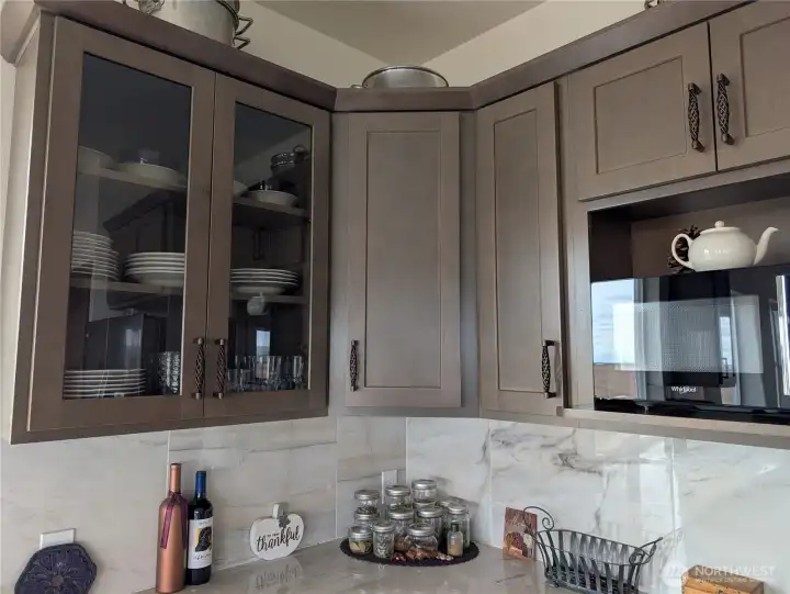 Close up of custom cabinetry