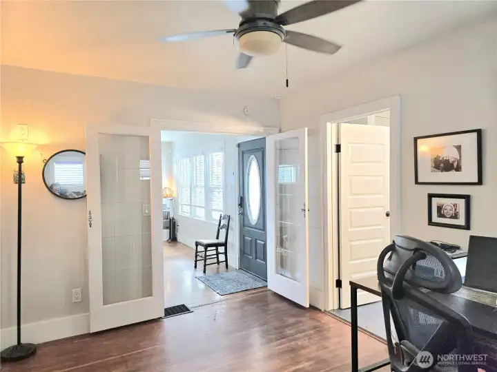 Primary bedroom currently used as an office.