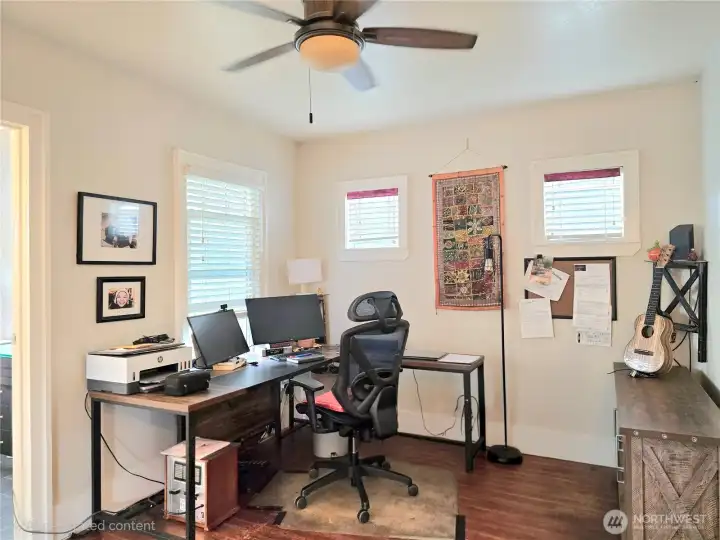 Primary bedroom currently used as an office.