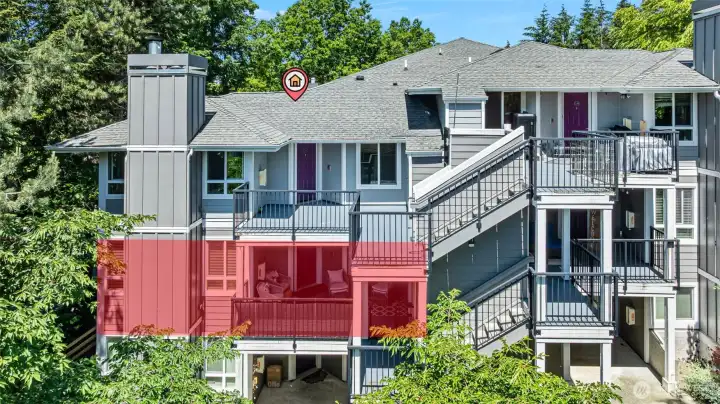 Greenbelt on one side