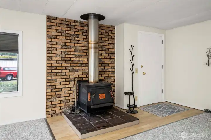 Cozy wood burning stove