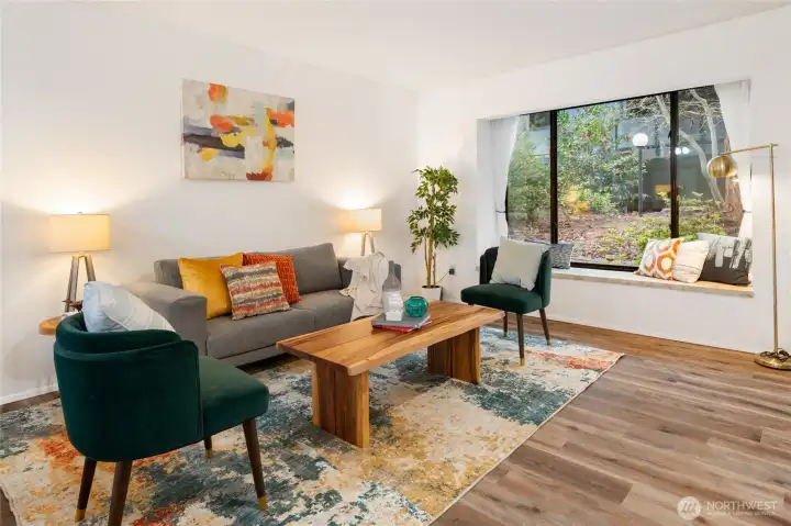 Living spaces are impressively spacious, bright and open.