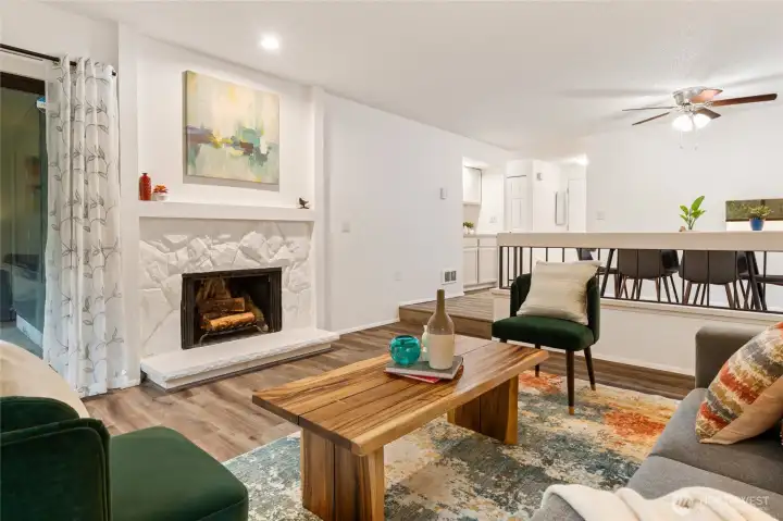 Nothing better than relaxing with a good book or your favorite show with the crackle of a wood-burning fireplace in the background.