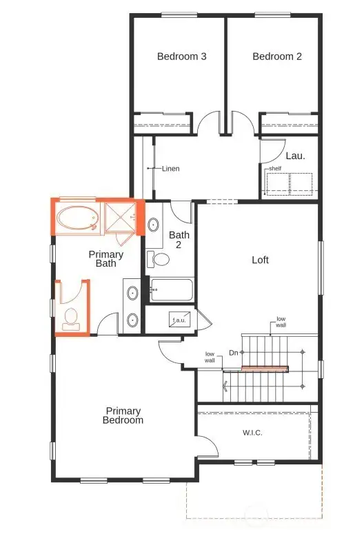 MT 420 Plan 2141 Second Floor Layout