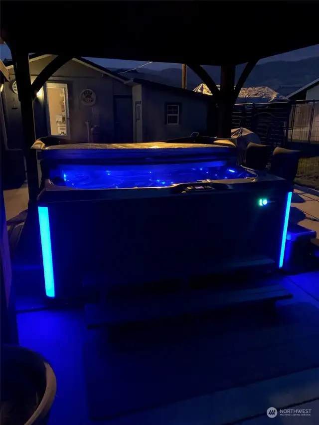 Hot Springs hot tub @ night with all the lights. *Pic by seller