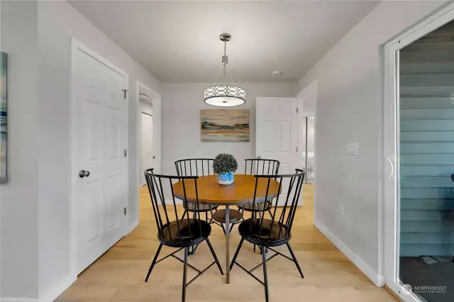 Dinning space with a panty. Master to the Right and Mudroom to the left.  Lots of storage!