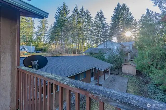 Upstairs Deck and view