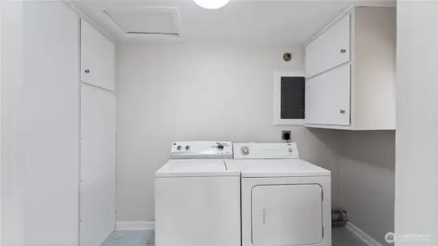 Laundry room with storage