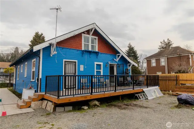 Backyard with deck