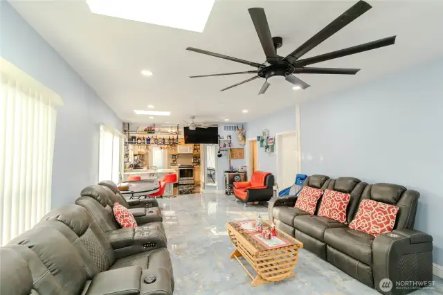 Living room from front window