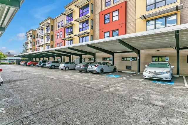 Secure gated covered Parking