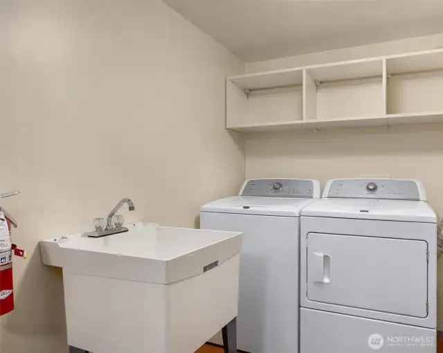 Private Laundry Room with Storage