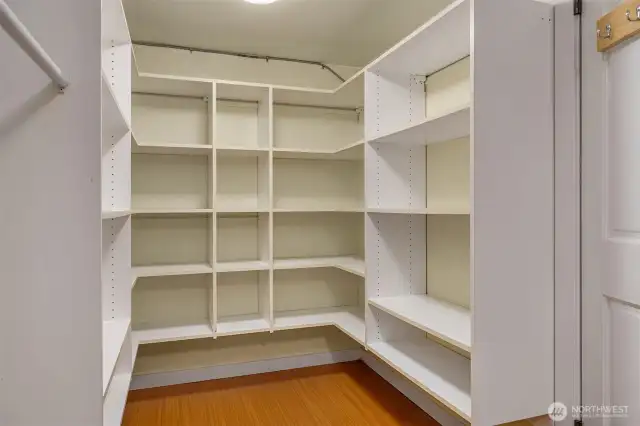 Extra storage in private laundry room