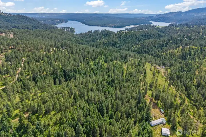 Peaceful, private setting with mixed timber