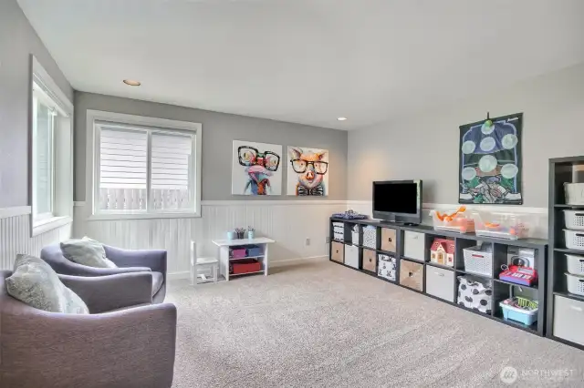 Bedroom on main level that can be used for office or flex room.