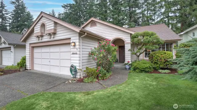 Backs to a quiet townhome neighborhood and has a gorgeous backyard perfect to relax, garden and have friends over.