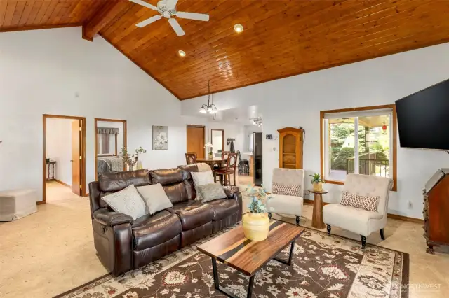 Tongue and groove vaulted ceiling