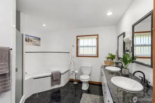 Primary Bath with walk-in shower.