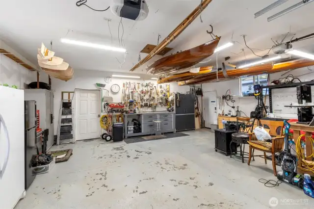 Massive finished 2-car garage/shop
