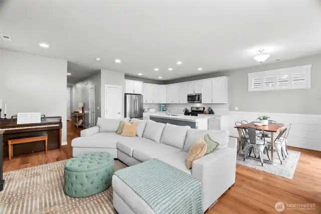 Open concept that is bright and airy.
