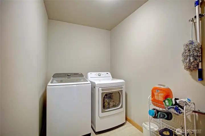 Spacious upstairs utility room, plumbed for sink~