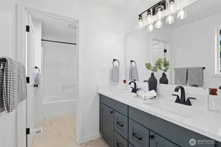 Primary bathroom, completely renovated.