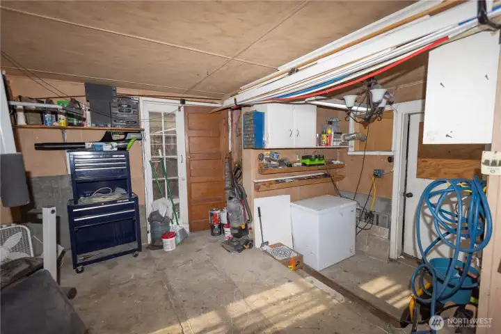 Storage space off back of home.