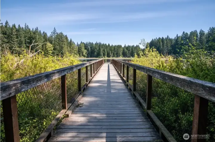 There are a total of 3 ponds in Klahanie, offering some relaxing strolls and opportunity to feed the ducks.